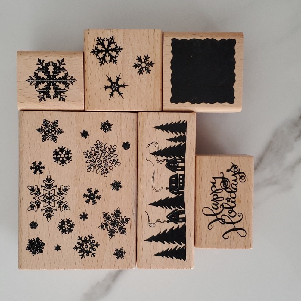 Holiday Themed Rubber Stamp Set